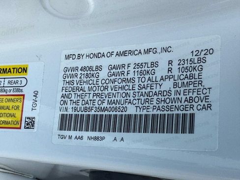 Certified 2021 Acura TLX FWD image 26