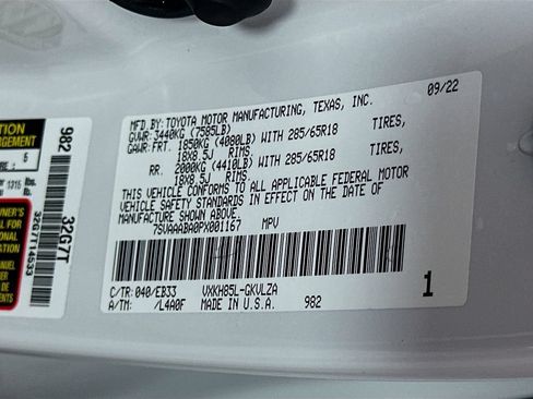 Certified 2023 Toyota Sequoia TRD Pro AWD/4WD image 34