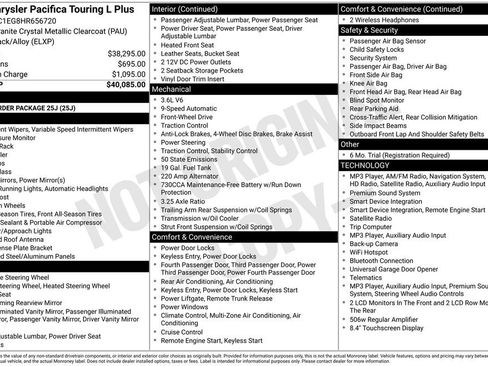 Used 2017 Chrysler Pacifica Touring-L Plus FWD image 3