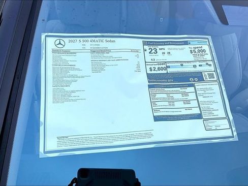 New 2027 Mercedes-Benz S 500 4MATIC image 18