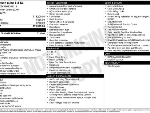 Used 2011 Nissan Cube 1.8 SL w/ Interior Designer Pkg image 48