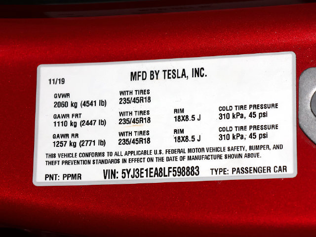 Used 2020 Tesla Model 3 Standard Range Plus RWD image 34