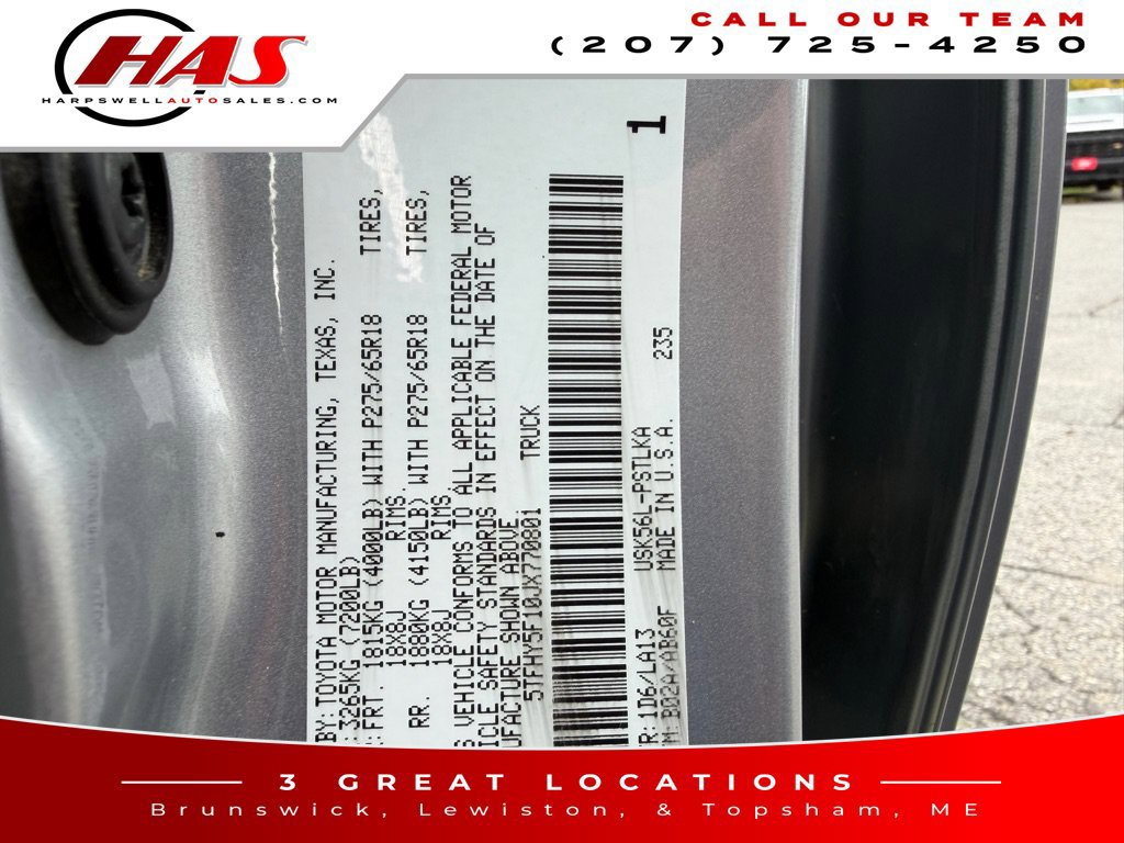 Used 2018 Toyota Tundra Limited w/ Limited Premium Package AWD/4WD image 16