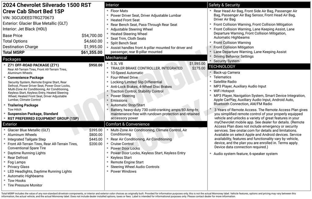 Used 2024 Chevrolet Silverado 1500 RST w/ Z71 Off-Road Package AWD/4WD image 36