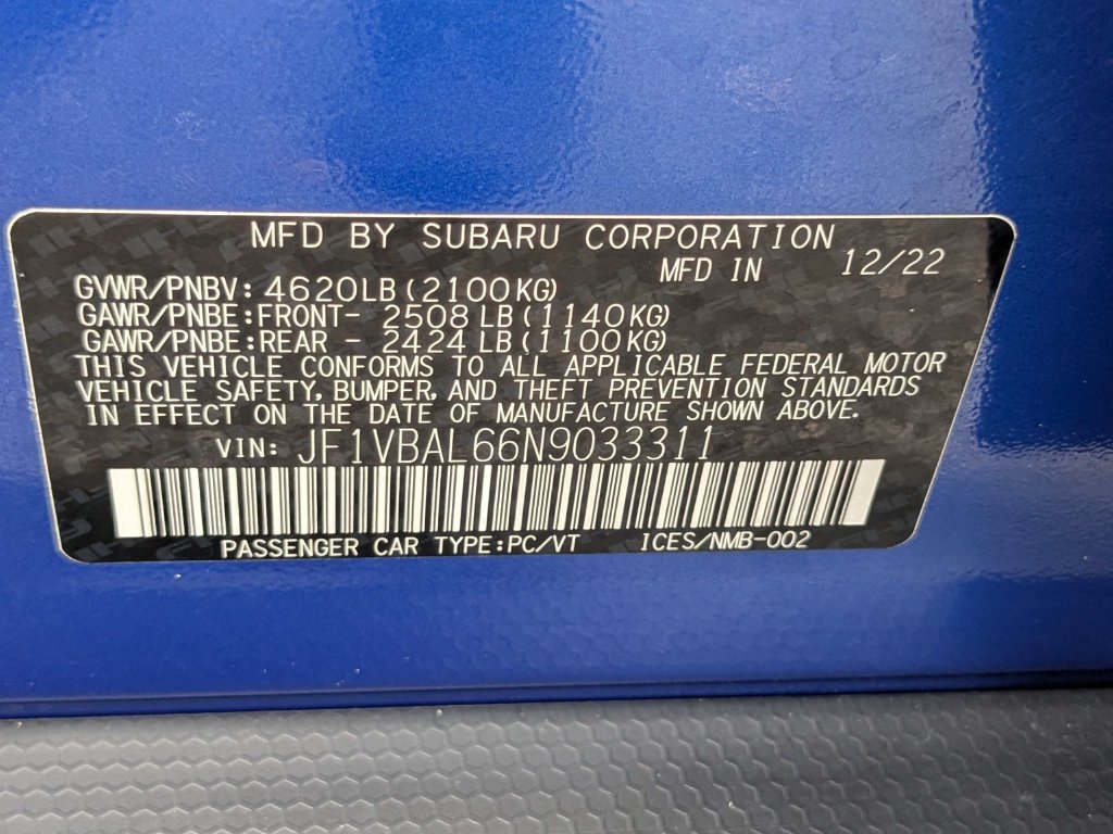 Used 2022 Subaru WRX Limited AWD/4WD image 20
