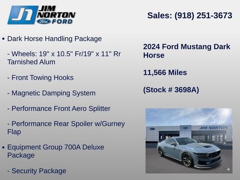 Used 2024 Ford Mustang Dark Horse w/ Dark Horse Handlin Package RWD image 11
