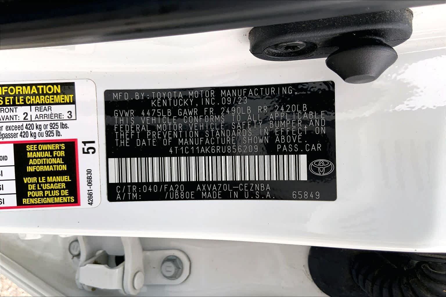 Used 2024 Toyota Camry LE FWD image 35