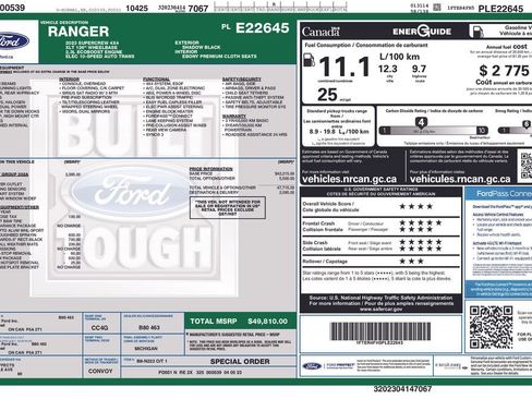 Used 2023 Ford Ranger XLT w/ Equipment Group 302A High image 10