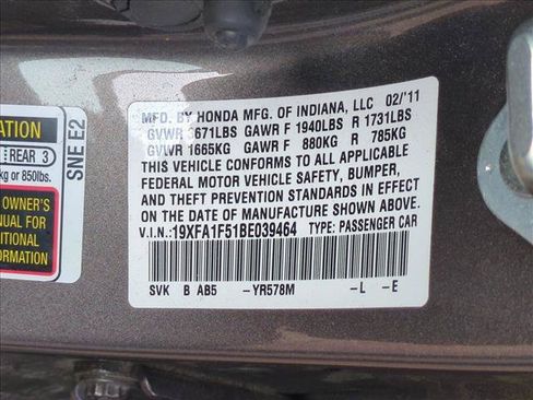 Used 2011 Honda Civic LX image 14