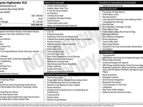 Certified 2019 Toyota Highlander XLE AWD/4WD image 37