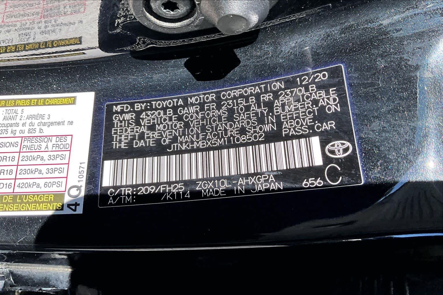 Used 2021 Toyota C-HR Nightshade FWD image 36