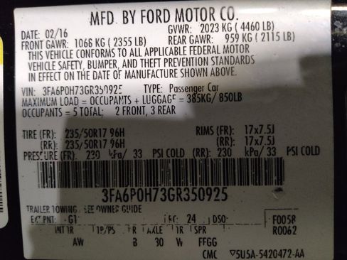 Used 2016 Ford Fusion SE FWD image 33