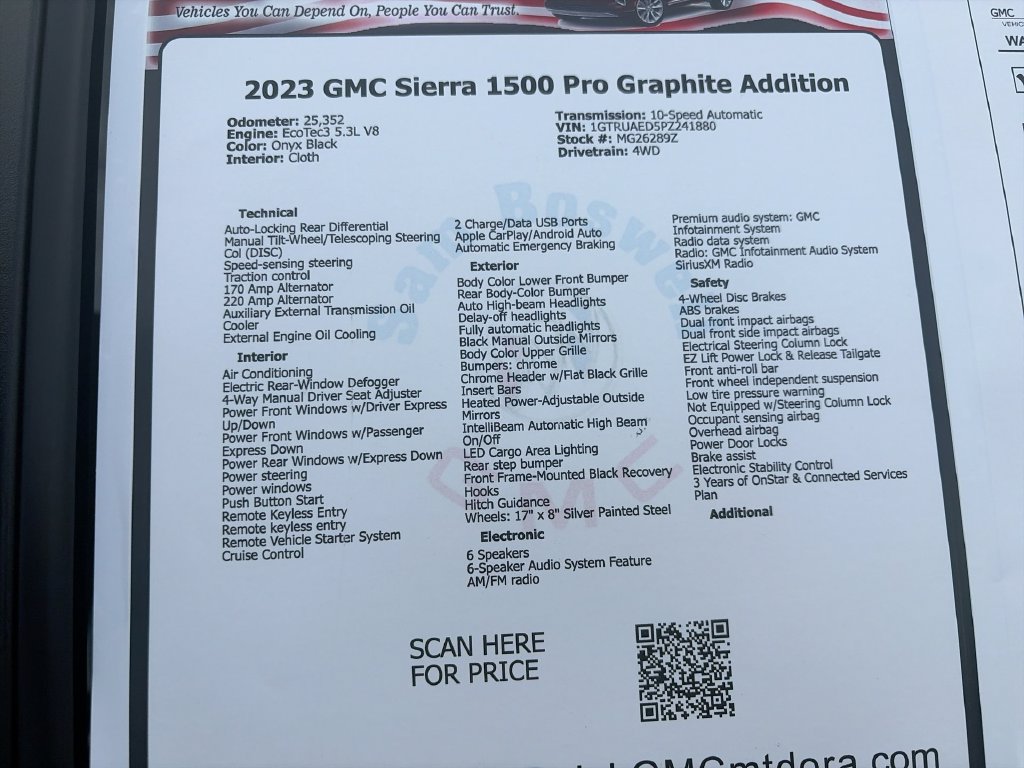 Used 2023 GMC Sierra 1500 Pro w/ Graphite Edition AWD/4WD image 36