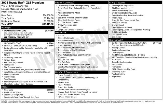 Certified 2025 Toyota RAV4 XLE Premium w/ Weather Package FWD image 35