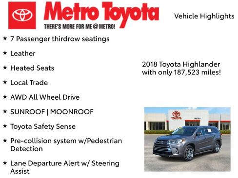 Used 2018 Toyota Highlander Limited Platinum AWD/4WD image 8