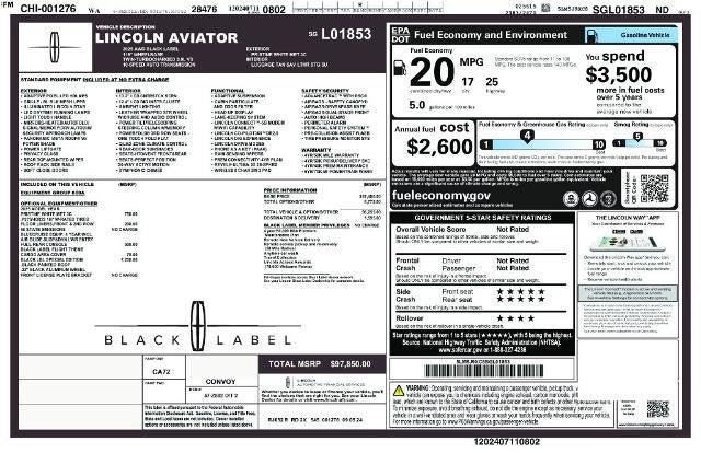 Used 2025 Lincoln Aviator Black Label w/ Black Label Special Edition AWD/4WD image 16