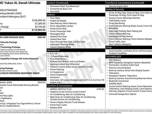 New 2026 GMC Yukon XL Denali Ultimate w/ LPO, Floor Liner Package AWD/4WD image 18