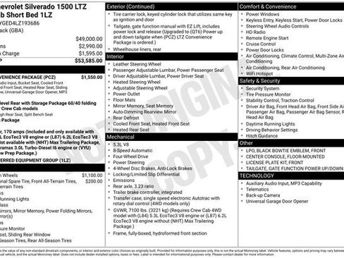 Used 2020 Chevrolet Silverado 1500 LTZ w/ LTZ Convenience Package image 37