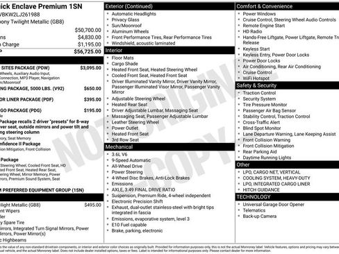 Used 2020 Buick Enclave Premium w/ Sun and Sites Package image 4