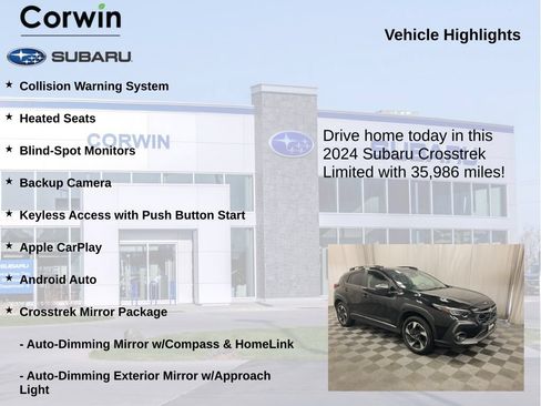 Used 2024 Subaru Crosstrek 2.5i Limited w/ Crosstrek Mirror Package AWD/4WD image 6