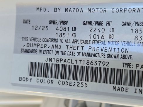 New 2026 MAZDA MAZDA3 2.5 S Sedan w/ Preferred Pkg image 21