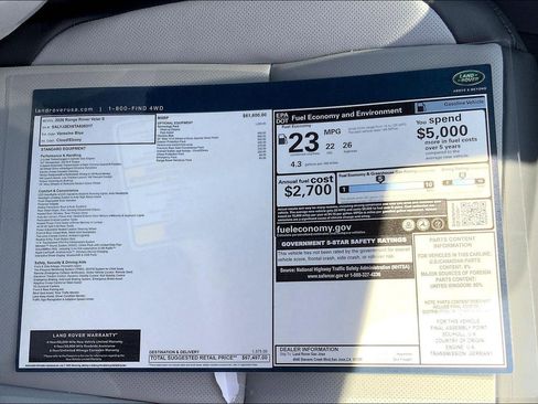 New 2026 Land Rover Range Rover Velar S image 15