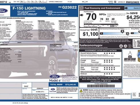 Used 2024 Ford F150 Lightning Flash w/ Max Trailer Tow Package AWD/4WD image 5