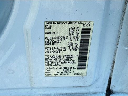 Used 2019 Nissan NV 2500 SV w/ Navigation Package image 32