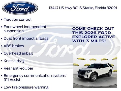 New 2026 Ford Explorer Active RWD image 25
