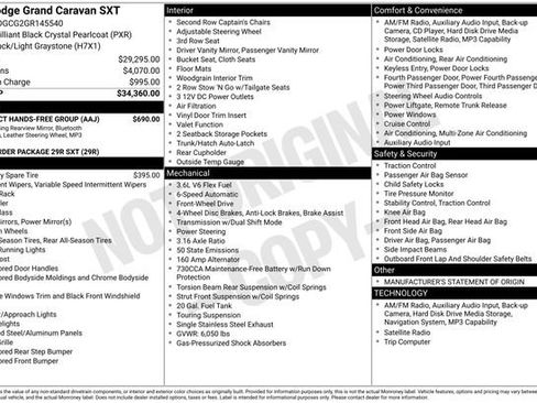 Used 2016 Dodge Grand Caravan SXT w/ UConnect Hands-Free Group image 10