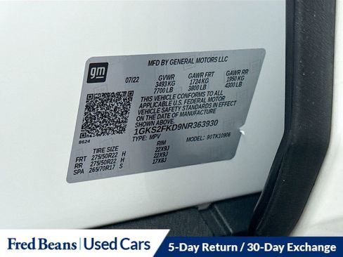 Used 2022 GMC Yukon XL SLE w/ Gmc Pro Safety Plus Package AWD/4WD image 34