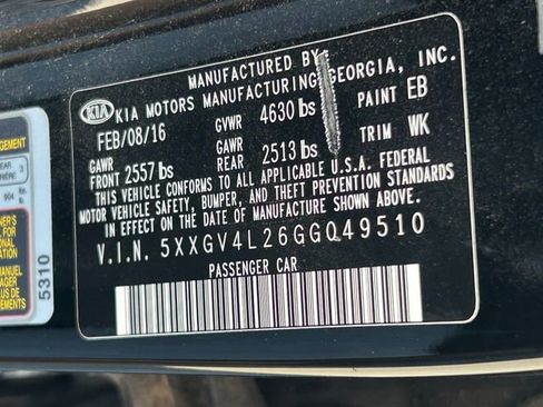 Used 2016 Kia Optima SX FWD image 15
