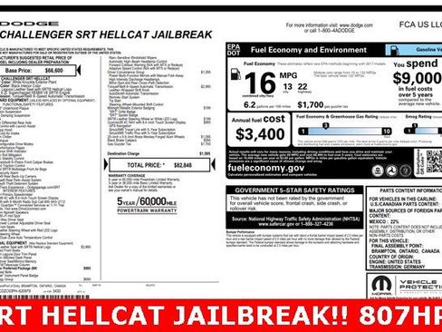 Used 2023 Dodge Challenger SRT Hellcat w/ Driver Convenience Group image 10