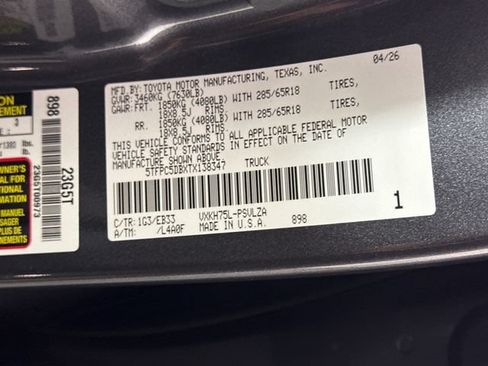 New 2026 Toyota Tundra TRD Pro AWD/4WD image 25