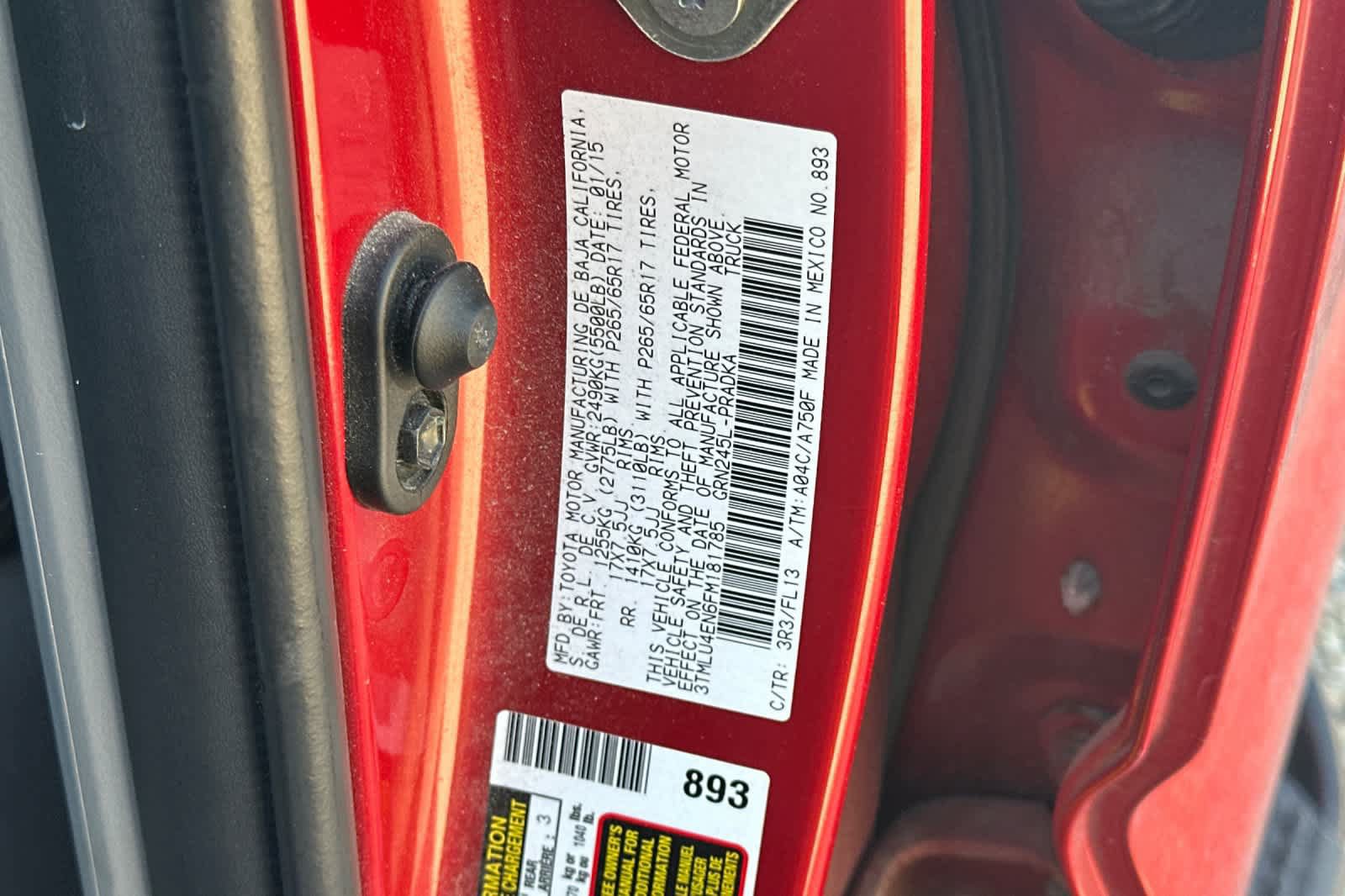 Used 2015 Toyota Tacoma 4x4 Double Cab w/ TRD Sport Package image 27