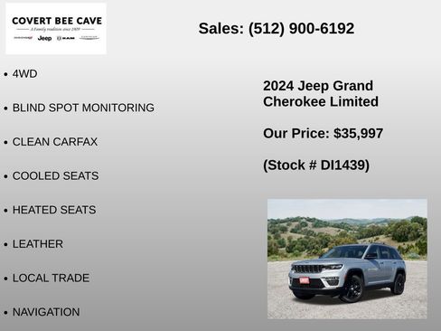 Used 2024 Jeep Grand Cherokee Limited AWD/4WD image 6