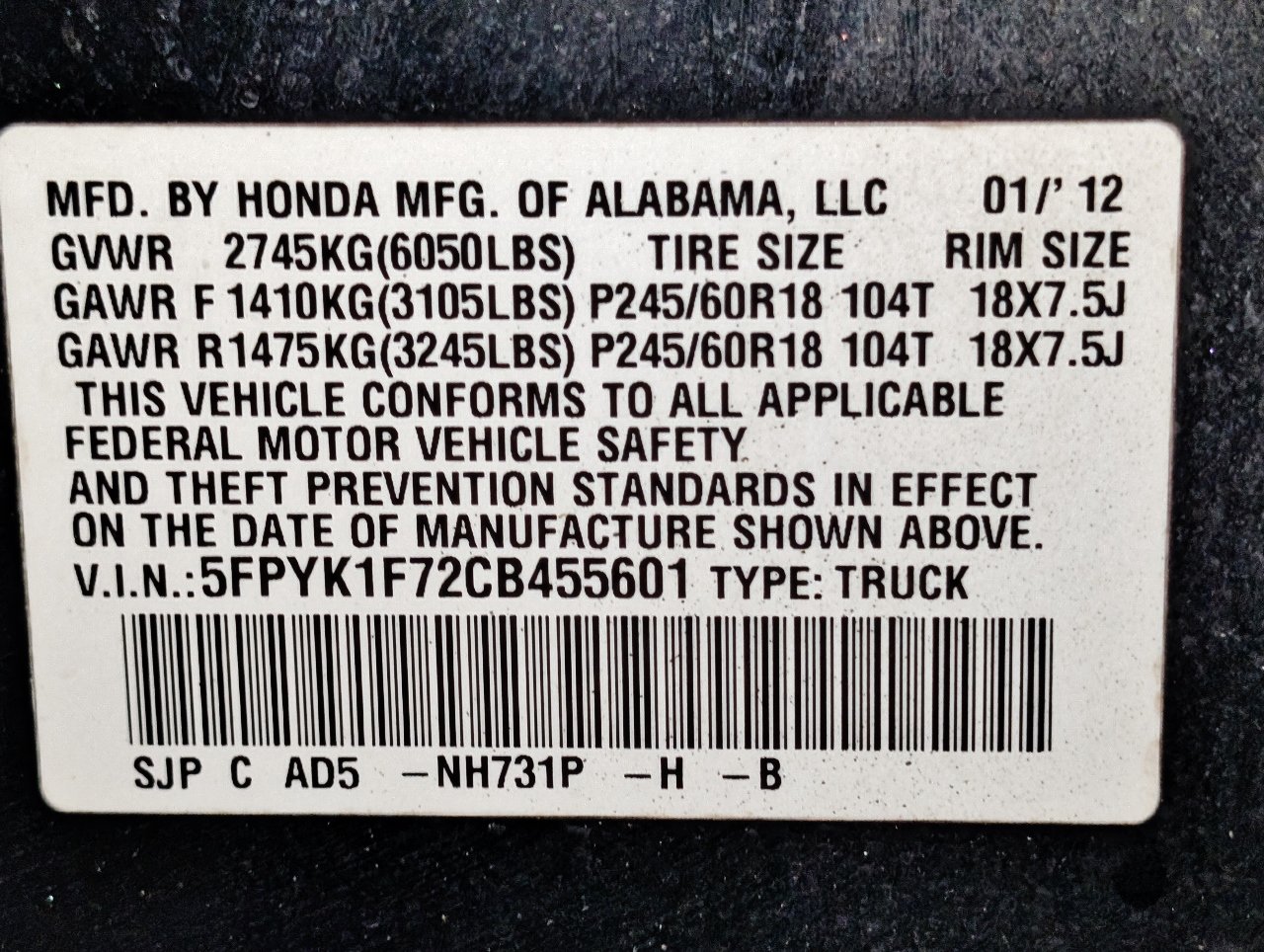 Used 2012 Honda Ridgeline Sport image 50