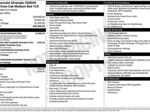 Used 2020 Chevrolet Silverado 2500 Custom w/ Custom Value Package AWD/4WD image 31