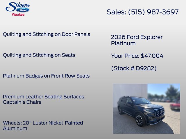 Used 2026 Ford Explorer Platinum w/ LUX Leather Package AWD/4WD image 22