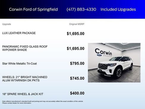 New 2026 Ford Explorer Platinum w/ LUX Leather Package image 5