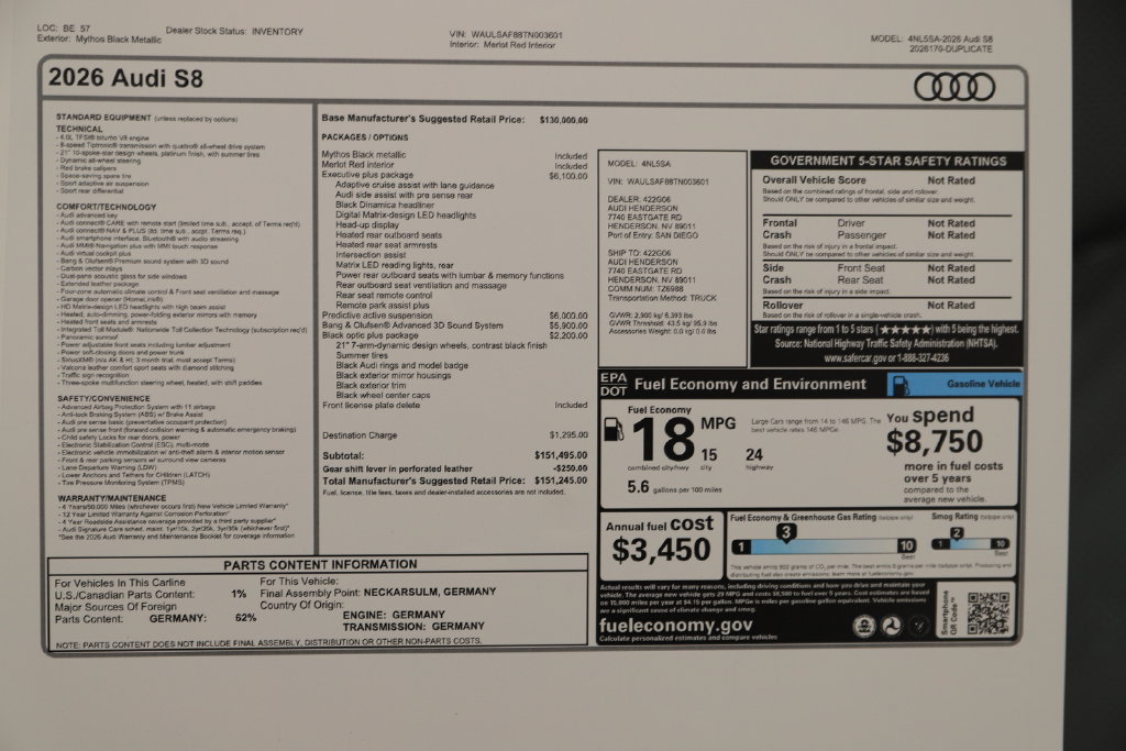 New 2026 Audi S8 AWD/4WD image 37