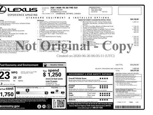 Used 2020 Lexus RX 350 FWD w/ Premium Package image 3