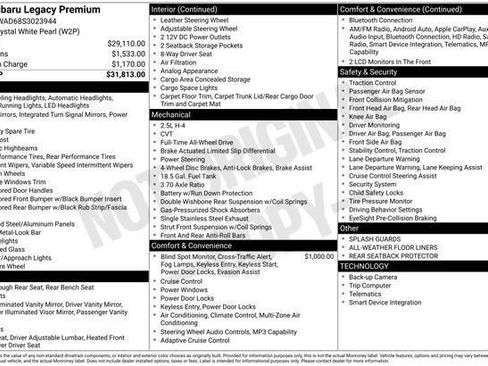 Used 2025 Subaru Legacy Premium image 5