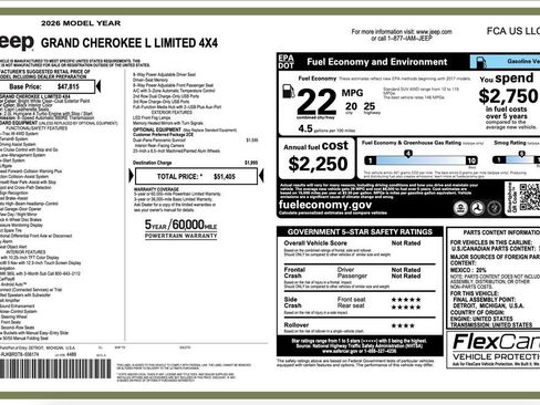 New 2026 Jeep Grand Cherokee L Limited image 2