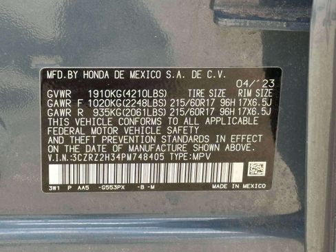 Certified 2023 Honda HR-V LX image 14