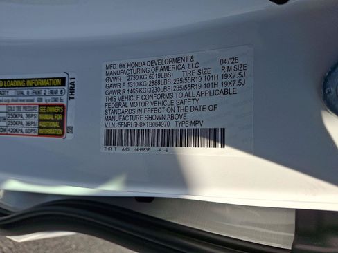 New 2026 Honda Odyssey Touring image 9