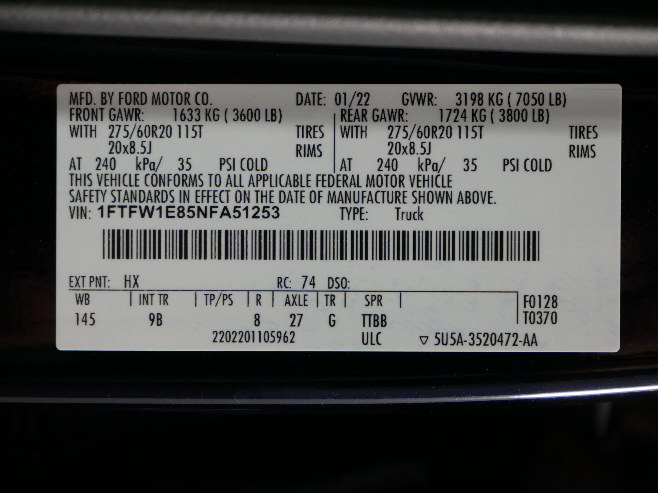 Used 2022 Ford F150 Platinum w/ Equipment Group 701A High AWD/4WD image 34