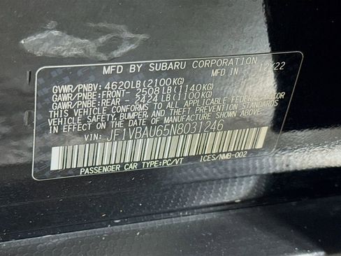 Used 2022 Subaru WRX GT image 40