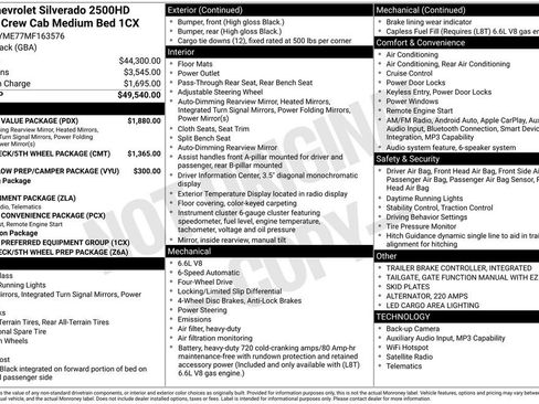Used 2021 Chevrolet Silverado 2500 Custom w/ Custom Value Package AWD/4WD image 2