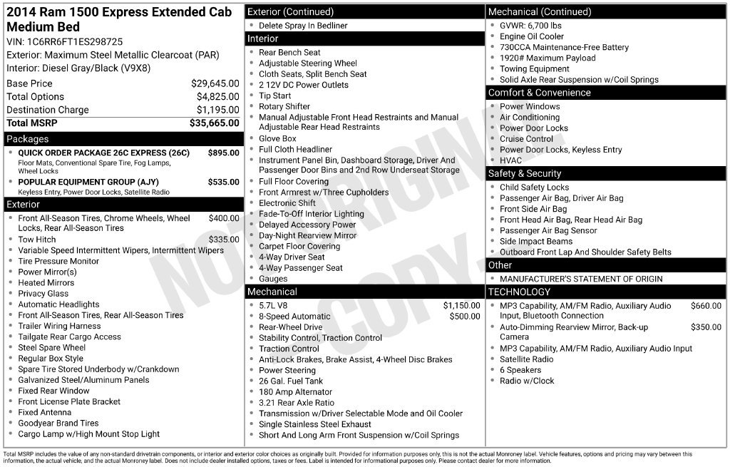 Used 2014 RAM 1500 Express RWD image 4